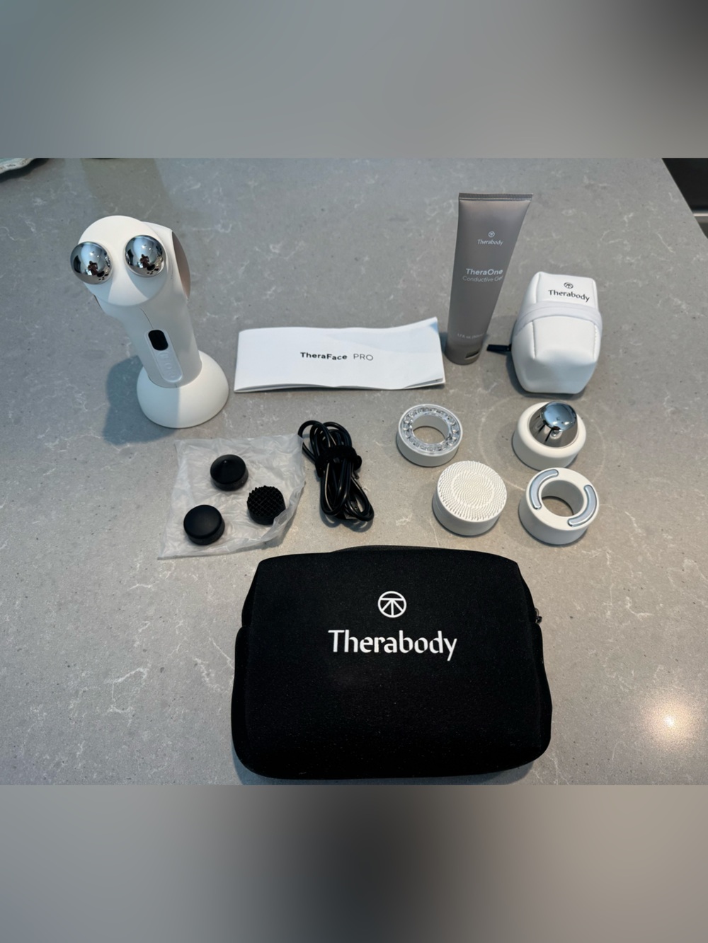 NEW, THERAFACE PRO THERABODY FACIAL DEVICE, BONUS HOT & COLD RINGS INCLUDED!